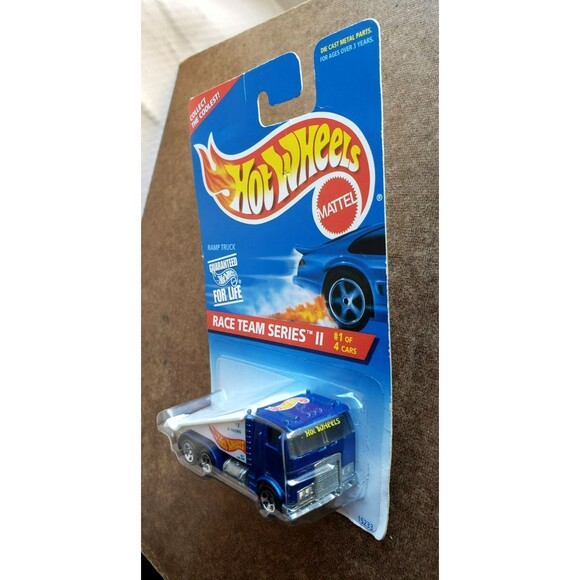 Hot Wheels RAMP TRUCK MAINLINE Green #774 & RACE TEAM SERIES II Blue #395 LOT X2 - Picture 11 of 16